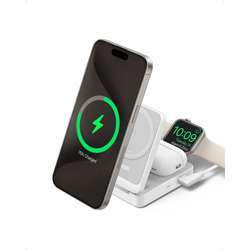 ANKER MagGo Wireless Charging Station 15w, 3 in 1