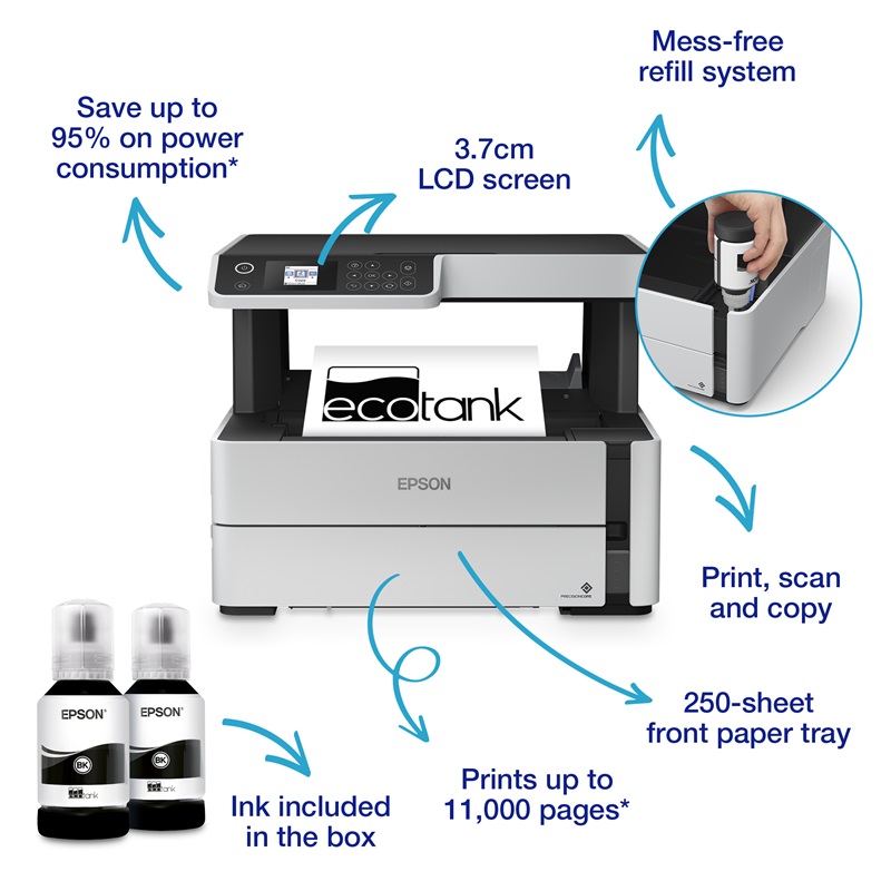 Epson EcoTank MFP M2170 Mono Wi-Fi A4 štampač